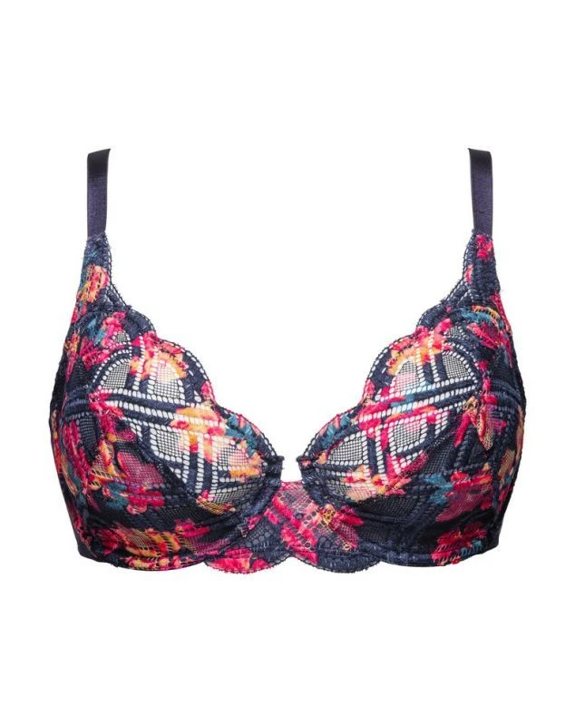 Soutien-gorge Emboîtant Sans Complexe Elise Fantaisy (Imprimé Fleurs Bleu Marine) 2 Soutien-gorge Emboîtant Sans Complexe Elise Fantaisy (Imprimé Fleurs Bleu Marine) – Image 2