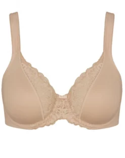Soutien-gorge Emboîtant Triumph Modern Lace+Cotton (Beige) -Sous-vetement Soldes Boutique soutien gorge emboitant triumph modern lacecotton beige 2