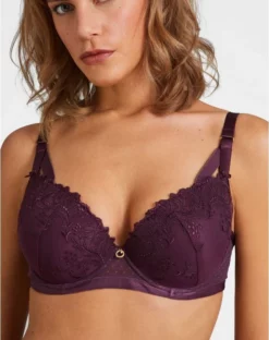 Soutien-gorge Plunge Coque Aubade Femme Passion (Wineberry)