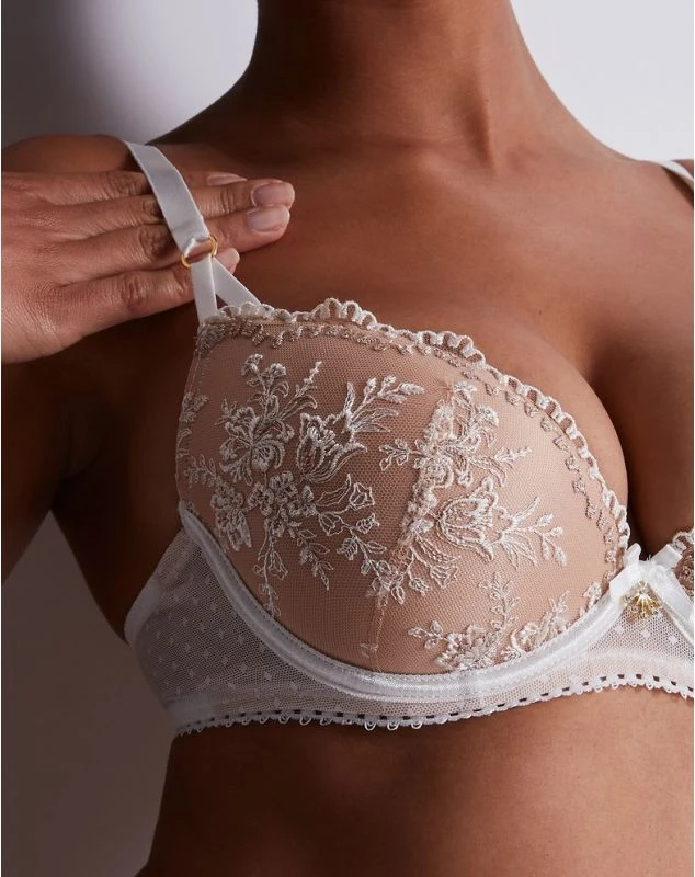 Soutien-gorge Plunge Coque Aubade Trésor Infini (White Wind) 4 Soutien-gorge Plunge Coque Aubade Trésor Infini (White Wind) – Image 4