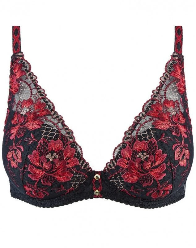 Soutien-gorge Plunge Foulard Aubade Mélodie D'été (Black Cherry) 2 Soutien-gorge Plunge Foulard Aubade Mélodie D'été (Black Cherry) – Image 2