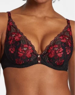 Soutien-gorge Plunge Foulard Aubade Mélodie D'été (Black Cherry)