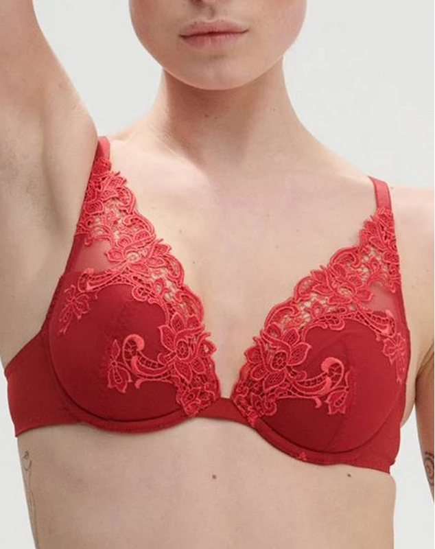 Simone Perele Soutien-gorge Push-up Plunge Simone Pérèle Saga (Lipstick) 1 Simone Perele Soutien-gorge Push-up Plunge Simone Pérèle Saga (Lipstick)