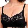 Soutien-gorge Sans Armature Dentelle Plus Sans Complexe Coton D'arum (Noir)