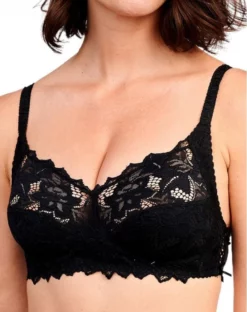 Soutien-gorge Sans Armature Dentelle Plus Sans Complexe Coton D'arum (Noir)