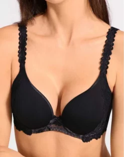 Soutien-gorge Spacer Plunge Aubade Softessence (Noir)