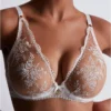 Soutien-gorge Triangle Plunge Aubade Trésor Infini (White Wind)