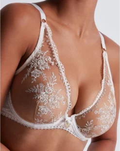 Soutien-gorge Triangle Plunge Aubade Trésor Infini (White Wind) -Sous-vetement Soldes Boutique soutien gorge triangle plunge aubade tresor infini white wind 2