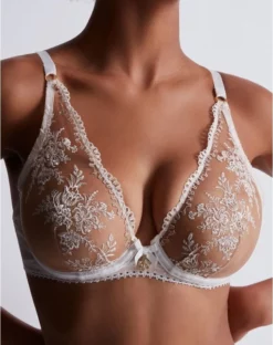 Soutien-gorge Triangle Plunge Aubade Trésor Infini (White Wind)