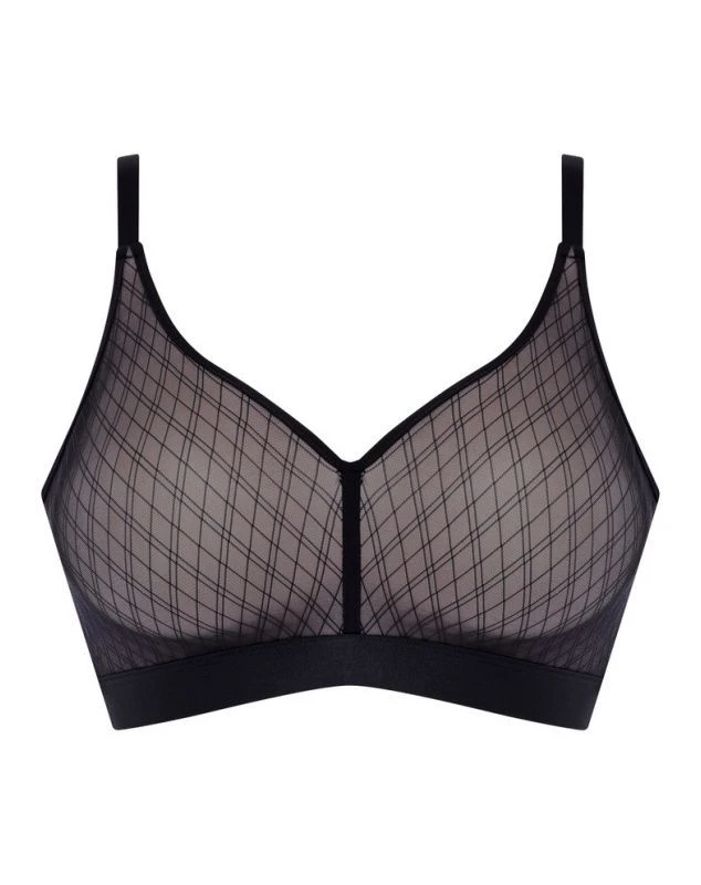 Soutien-gorge Triangle Sans Armature Chantelle Smooth Lines (Noir/Beige) 4 Soutien-gorge Triangle Sans Armature Chantelle Smooth Lines (Noir/Beige) – Image 4