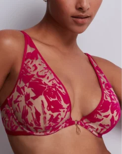 Soutien-gorge Triangle Ultra Plunge Aubade Wild Vibration (Hot Pink)