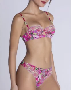 String Lise Charmel Envolée De Fleurs (Envolée Fuschia) -Sous-vetement Soldes Boutique string lise charmel envolee de fleurs envolee fuschia 4