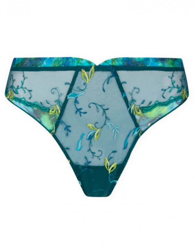 String Lise Charmel Grâce Aquatique (Floral Aqua) 2 String Lise Charmel Grâce Aquatique (Floral Aqua) – Image 2