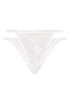 String Sexy Lise Charmel Féérie Couture (Blanc) -Sous-vetement Soldes Boutique string sexy lise charmel feerie couture blanc 4