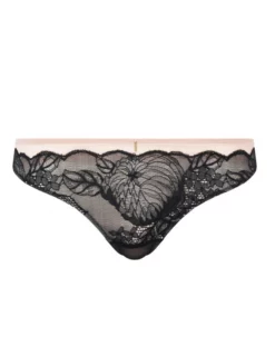 Tanga Chantelle Midnight Flowers (Noir) -Sous-vetement Soldes Boutique tanga chantelle midnight flowers noir 3