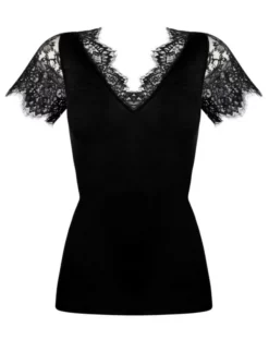 Top Manches Courtes Bien-être Lise Charmel Plaisir Caresse (Noir) -Sous-vetement Soldes Boutique top manches courtes bien etre lise charmel plaisir caresse noir 2